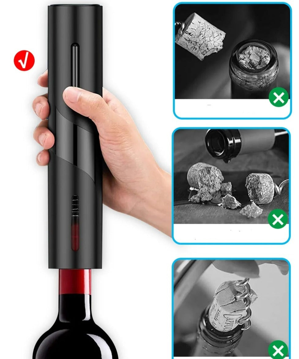 Abridor Elétrico de Vinho com Bateria - Acessório para Bar e Cozinha shopjponline.com