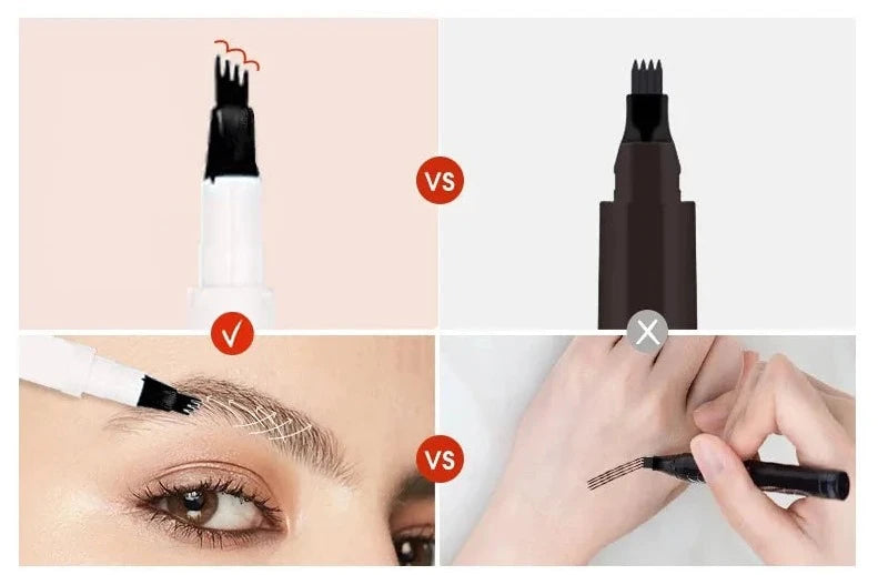 Caneta de Sobrancelhas Microblading 4D - Castanho Escuro e Impermeável shopjponline.com