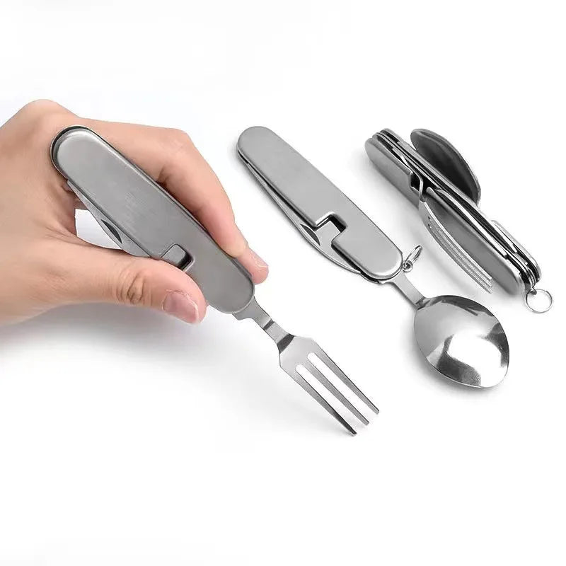 Kit Versátil Inox 4 em 1 p/ Piquenique & Viagens shopjponline.com