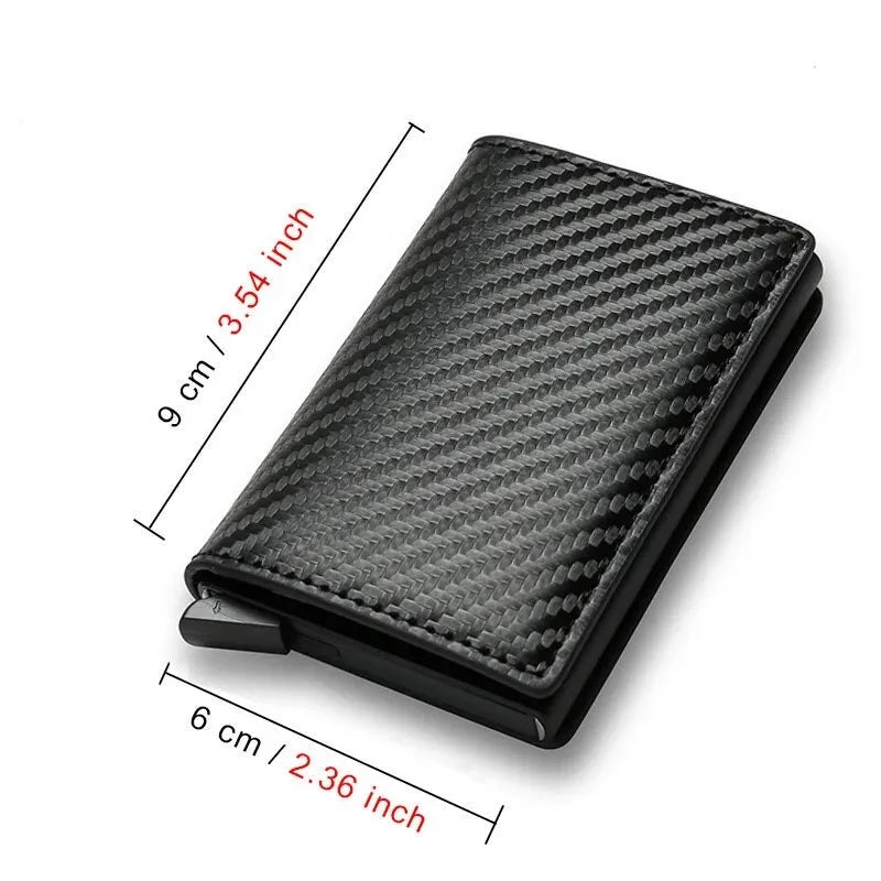Carteira Inteligente de Negócios em Carbono RFID - Elegância e Segurança shopjponline.com