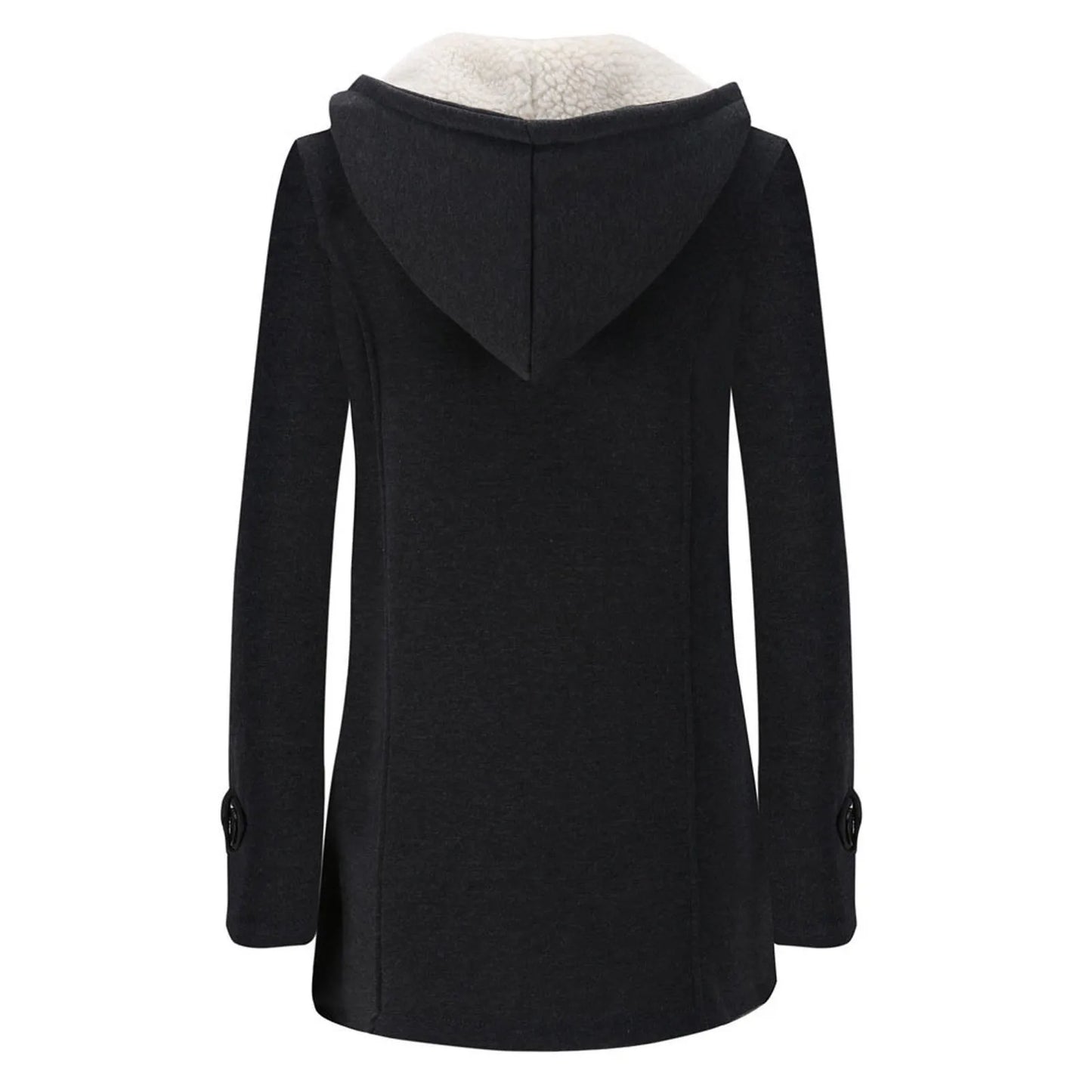 Camisola com Capuz e Casaco de Manga Comprida, Quente e Elegante com Fivela de Chifre para Mulhe shopjponline.com