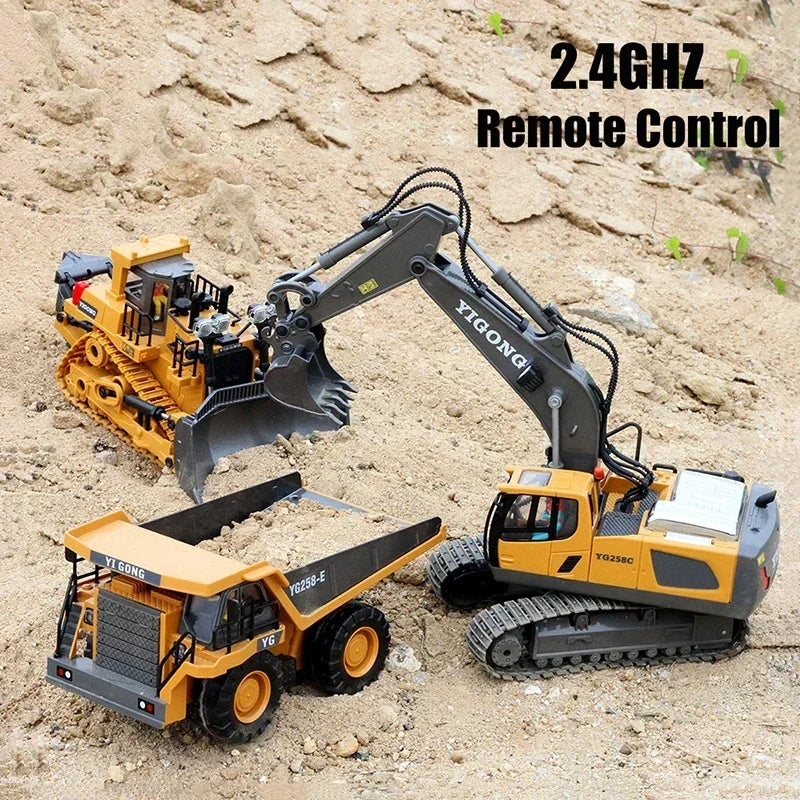 RC Car Children Toys Remote Control Car Toys For Boys Radio Control Excavator Dump Truck Bulldozer Electric car Kids Toys Gift shopjponline.com