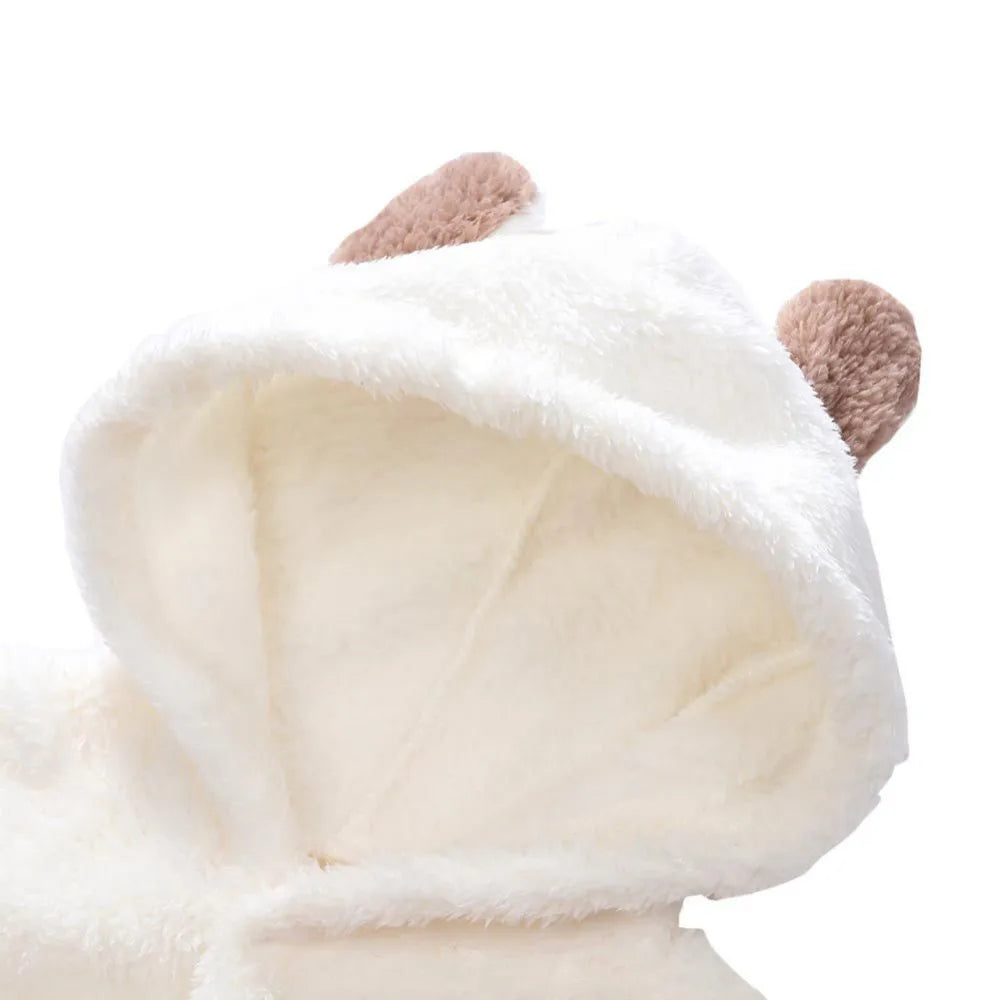 Vestido de Inverno para Bebé - Aconchego em Fleece com Estampa Animal shopjponline.com