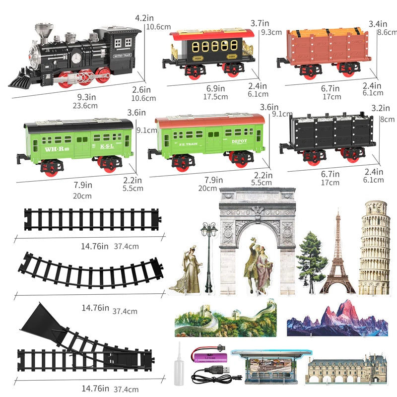 Trem Elétrico Natalino: Diversão Ferroviária com Locomotiva a Vapor - O Presente Perfeito para Crianças shopjponline.com