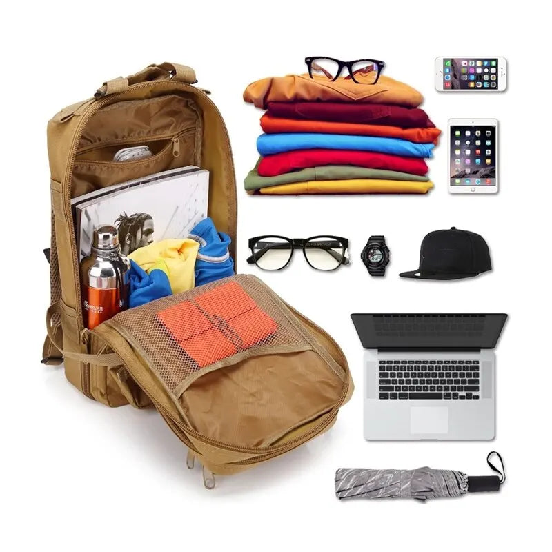 Mochila Estratégica Camuflada para Aventura Tática Militar - Missão 3P shopjponline.com