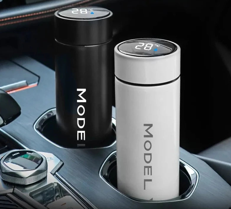 Garrafa Térmica Digital de 500ml para Tesla Model Y - Ecrã Inteligente de Temperatura - Desfrute de Bebidas Quentes em Qualquer Lugar shopjponline.com