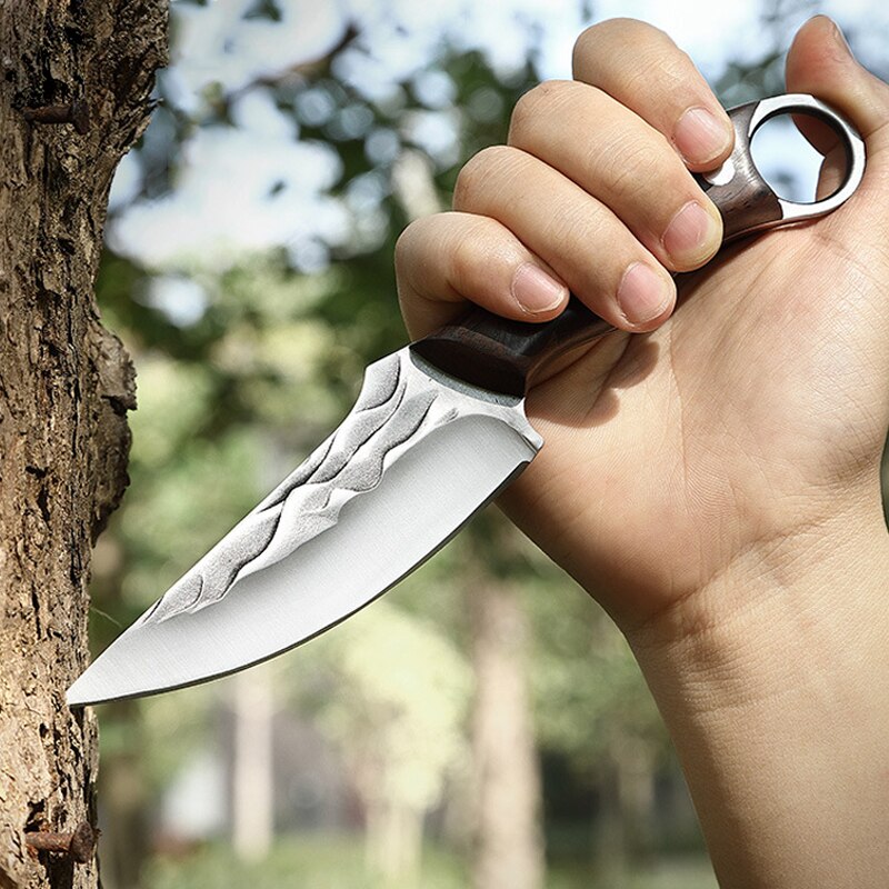 Faca de Cozinha e Caça Forjada à Mão - Um Essencial para Aventuras na Natureza shopjponline.com