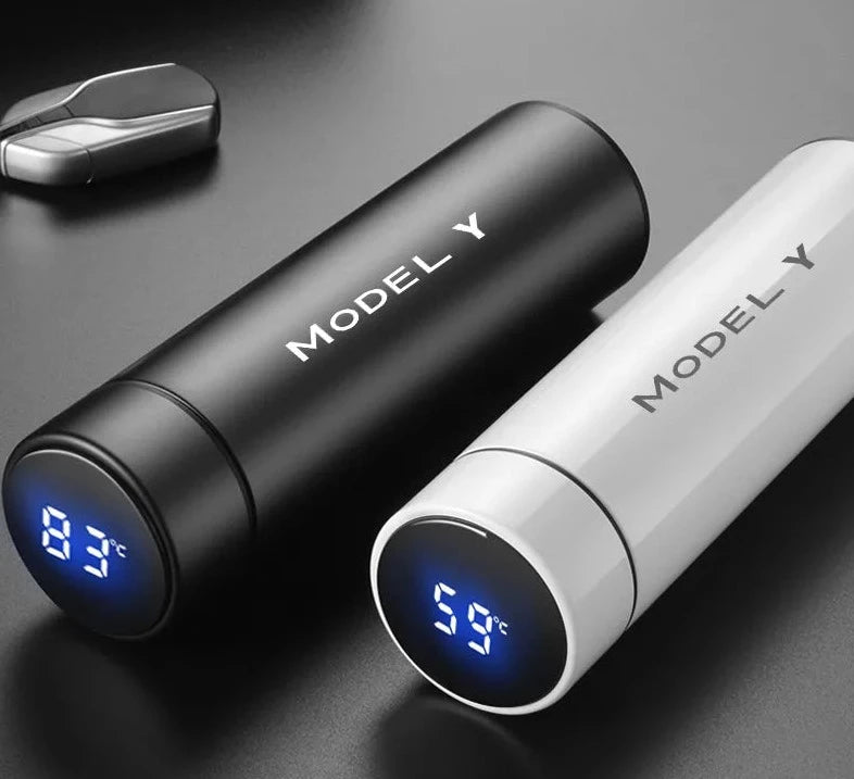 Garrafa Térmica Digital de 500ml para Tesla Model Y - Ecrã Inteligente de Temperatura - Desfrute de Bebidas Quentes em Qualquer Lugar shopjponline.com