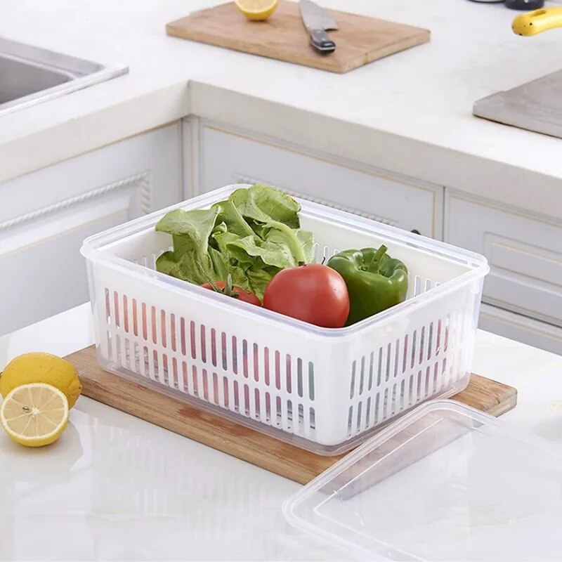 Cestas de Arrumação Frigorífico para Legumes e Frutas Frescas shopjponline.com