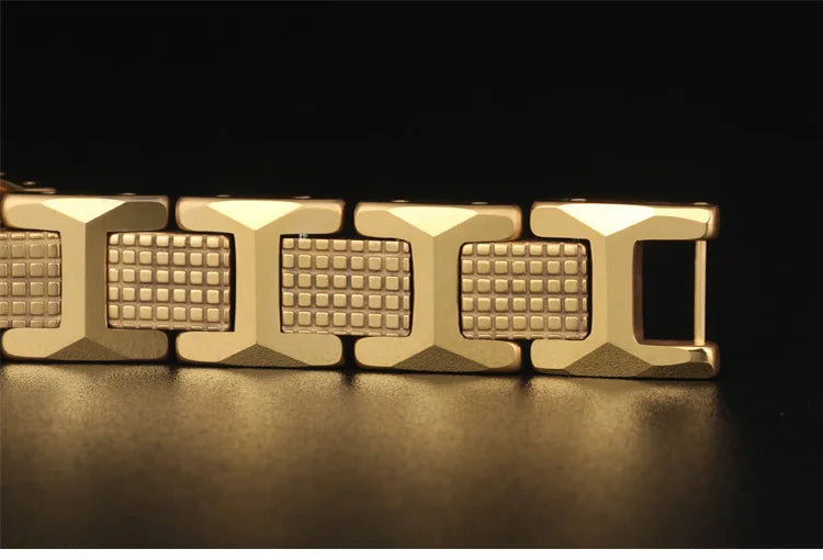 On Sales High Polished Tungsten Steel Man Bracelet Gifts Best Friend Men's Bracelets With Healthy Black Germanium Magnetic Stone shopjponline.com