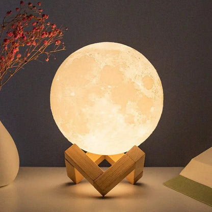 Lua Encantada 8cm - Candeeiro LED com Efeito Estrelado, Iluminação Mágica para o Quarto e Presente Especial shopjponline.com