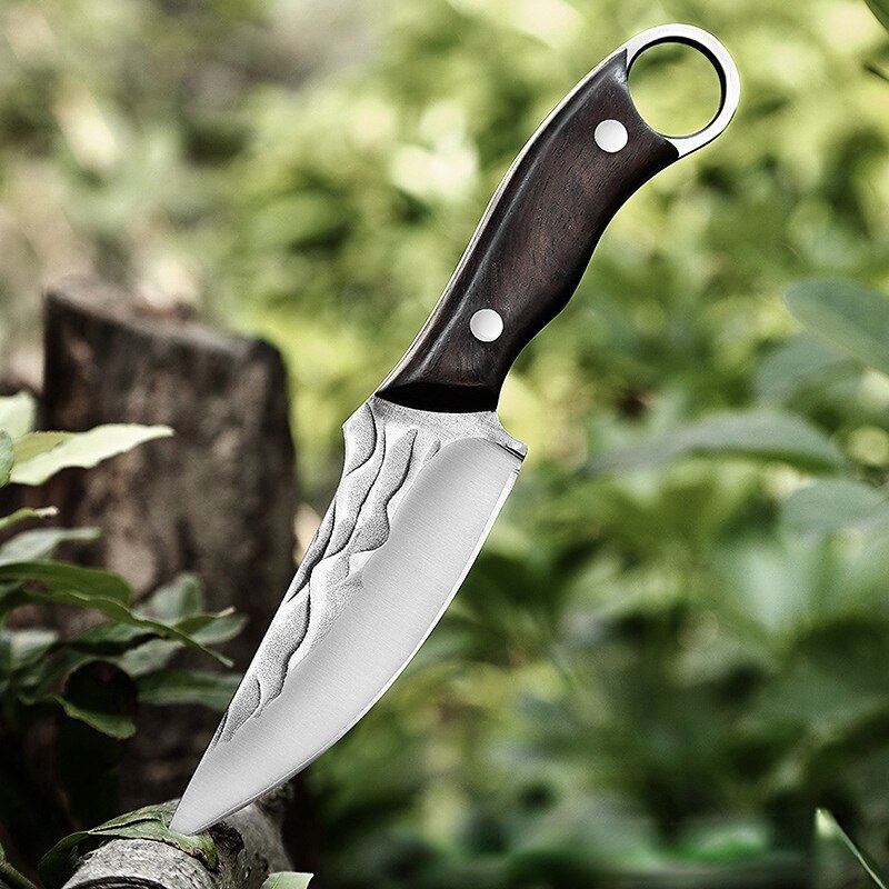 Faca de Cozinha e Caça Forjada à Mão - Um Essencial para Aventuras na Natureza shopjponline.com