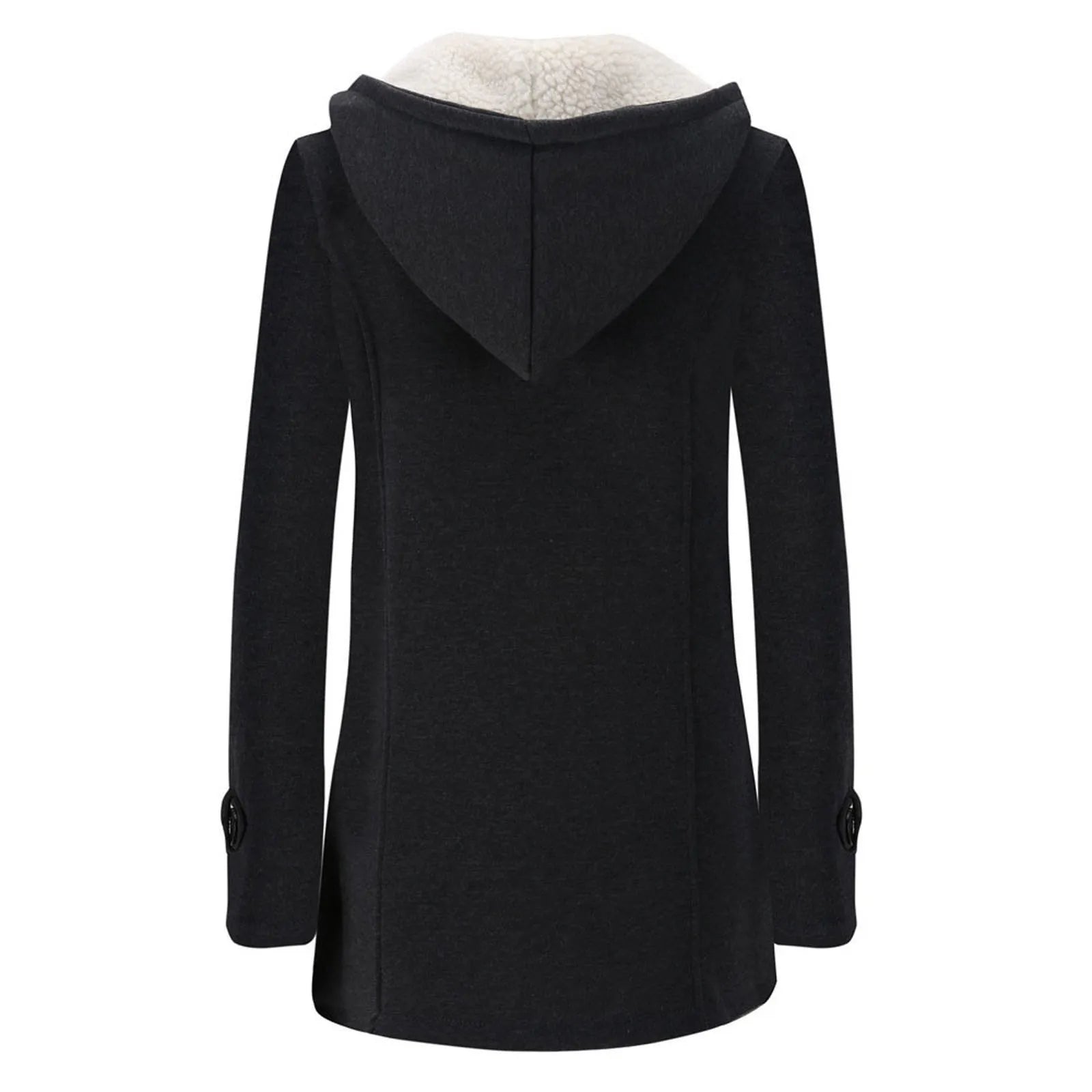 Camisola com Capuz e Casaco de Manga Comprida, Quente e Elegante com Fivela de Chifre para Mulhe shopjponline.com