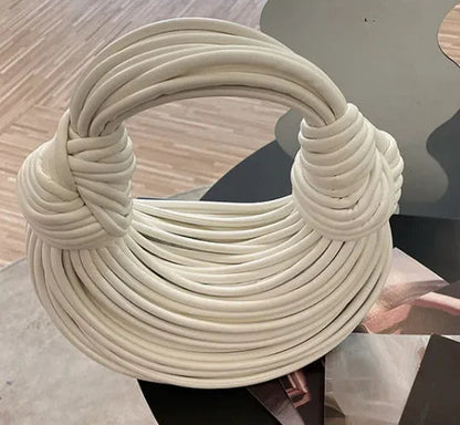 Handbags for Women 2024 New Gold Luxury Designer Brand Handwoven Noodle Bags Rope Knotted Pulled Hobo Silver Evening Clutch Chic shopjponline.com