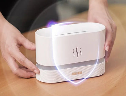 Perfumador de Ambiente Ultrassónico com Iluminação LED e Simulação de Chama Colorida shopjponline.com