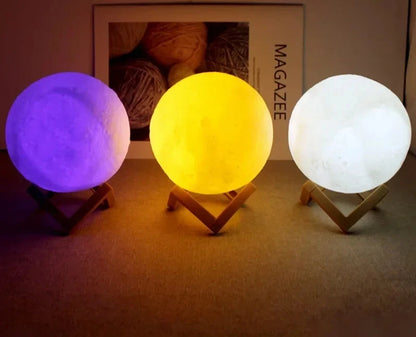 Lua Encantada 8cm - Candeeiro LED com Efeito Estrelado, Iluminação Mágica para o Quarto e Presente Especial shopjponline.com
