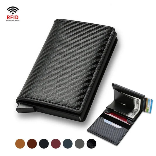 Carteira Inteligente de Negócios em Carbono RFID - Elegância e Segurança shopjponline.com