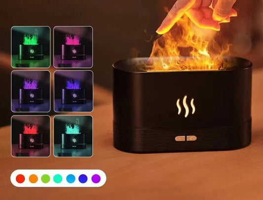 Perfumador de Ambiente Ultrassónico com Iluminação LED e Simulação de Chama Colorida shopjponline.com