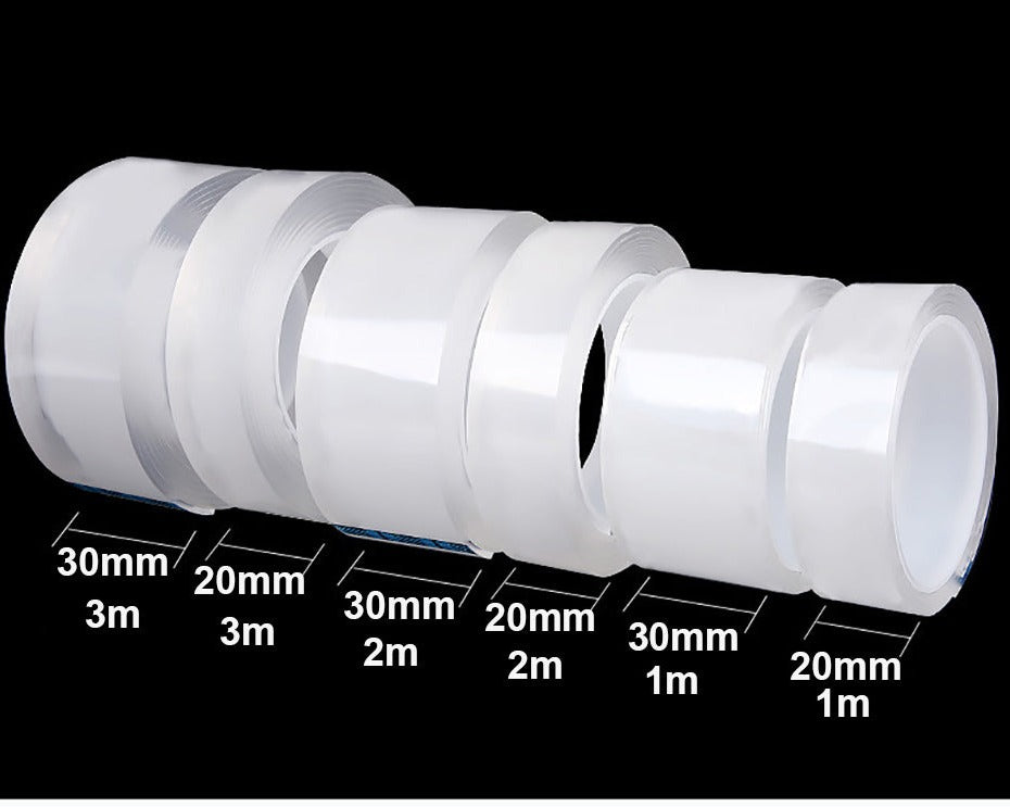 "NanoGrip UltraBond™ - Fita Adesiva Dupla Face 1-10M: Aderência Poderosa e Transparente para Fixação Resistente, Multiuso, Reutilizável e à Prova d'Água na Europa." shopjponline.com