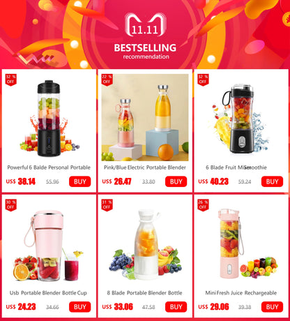 FruitFusion Express: Liquidificador Elétrico de Suco Portátil USB shopjponline.com