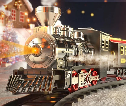 Trem Elétrico Natalino: Diversão Ferroviária com Locomotiva a Vapor - O Presente Perfeito para Crianças shopjponline.com