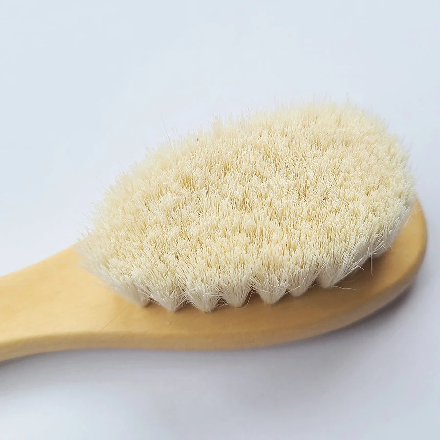 Kit Essencial de Cabelo para Bebé: Pente e Escova de Lã Suave - Conforto Natural para o Seu Recém-Nascido" shopjponline.com