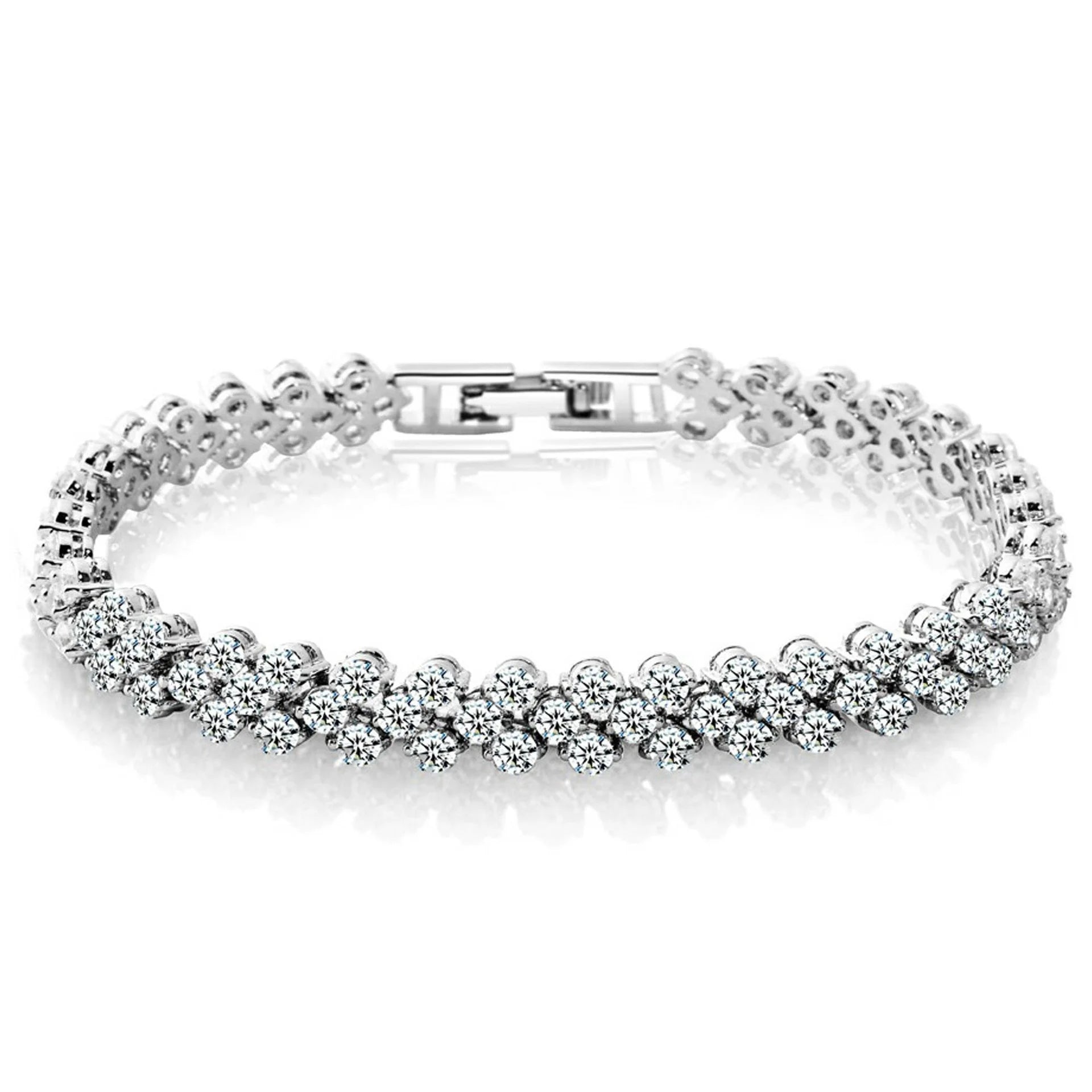 Luxury Love Braided Leaf Bracelet Charm Crystal Wedding Bracelets for Women Anniversary Valentines Day Gifts Aesthetic Jewelry shopjponline.com