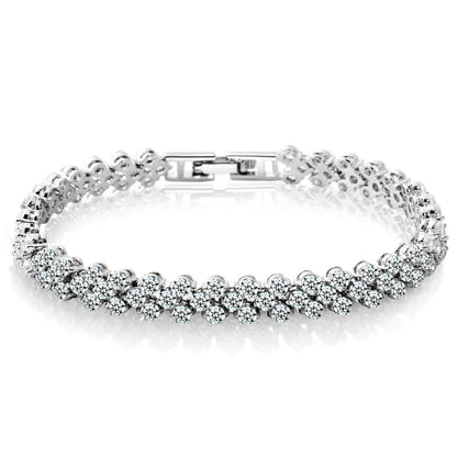 Luxury Love Braided Leaf Bracelet Charm Crystal Wedding Bracelets for Women Anniversary Valentines Day Gifts Aesthetic Jewelry shopjponline.com