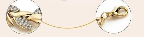 Luxury Love Braided Leaf Bracelet Charm Crystal Wedding Bracelets for Women Anniversary Valentines Day Gifts Aesthetic Jewelry shopjponline.com