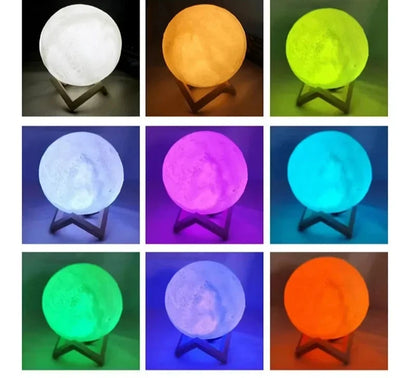 Lua Encantada 8cm - Candeeiro LED com Efeito Estrelado, Iluminação Mágica para o Quarto e Presente Especial shopjponline.com